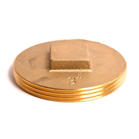 Thrifco Plumbing 3 Inch Brass Square Head Clean Out Plug 6744293